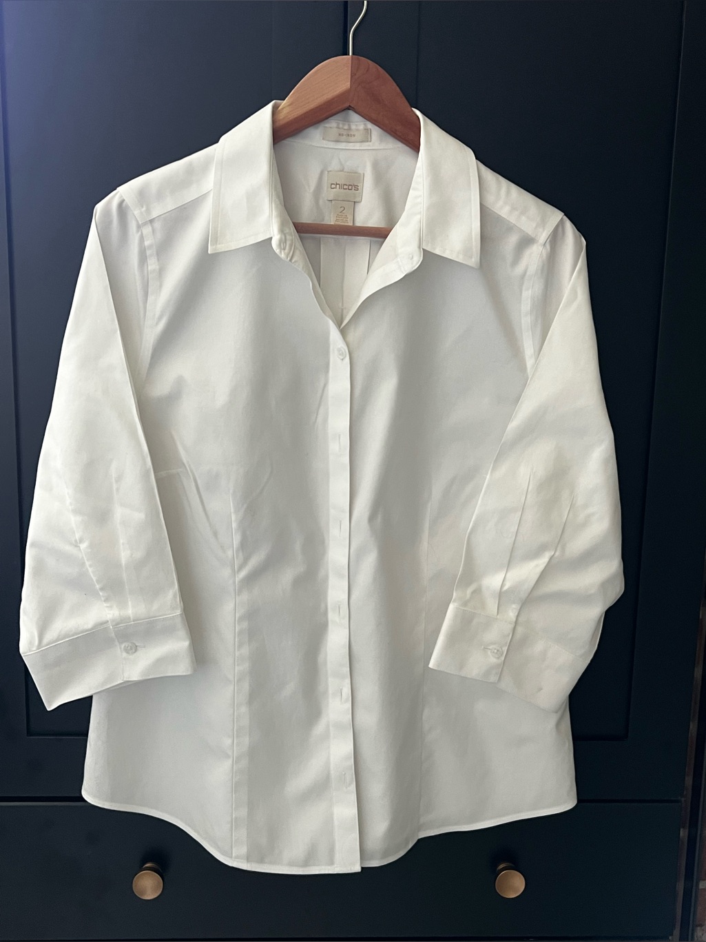 Chico’s White Button Down Blouse / Size 2